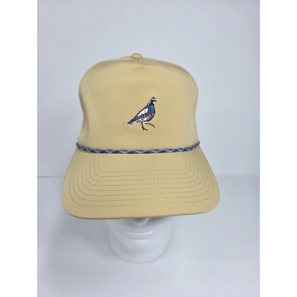 Poncho Outdoors Hat Mens OSFA Yellow Pheasant Embroidered Rope Snapback Cap
